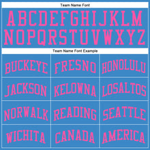 Laden Sie das Bild in den Galerie-Viewer, Custom Blue Pink Round Neck Suit Basketball Jersey