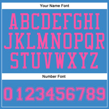 Laden Sie das Bild in den Galerie-Viewer, Custom Blue Pink Round Neck Suit Basketball Jersey