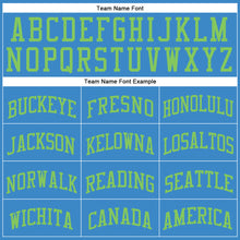 Laden Sie das Bild in den Galerie-Viewer, Custom Blue Neon Green Round Neck Suit Basketball Jersey