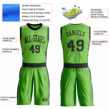 Laden Sie das Bild in den Galerie-Viewer, Custom Neon Green Black Round Neck Suit Basketball Jersey