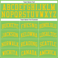 Laden Sie das Bild in den Galerie-Viewer, Custom Neon Green Gold Round Neck Suit Basketball Jersey