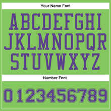 Charger l'image dans la galerie, Custom Neon Green Purple Round Neck Suit Basketball Jersey