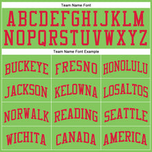 Laden Sie das Bild in den Galerie-Viewer, Custom Neon Green Red Round Neck Suit Basketball Jersey