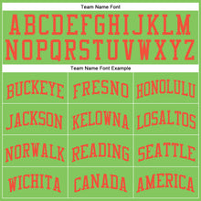 Laden Sie das Bild in den Galerie-Viewer, Custom Neon Green Orange Round Neck Suit Basketball Jersey