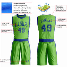 Загрузить изображение в средство просмотра галереи, Custom Neon Green Royal Round Neck Suit Basketball Jersey