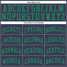 Laden Sie das Bild in den Galerie-Viewer, Custom Navy Kelly Green Round Neck Suit Basketball Jersey