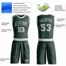 Laden Sie das Bild in den Galerie-Viewer, Custom Green White Round Neck Suit Basketball Jersey