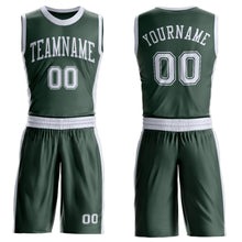 Laden Sie das Bild in den Galerie-Viewer, Custom Green White Round Neck Suit Basketball Jersey
