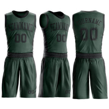 Load image into Gallery viewer, Custom Green Black Round Neck Suit Basketball Jersey