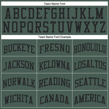 Load image into Gallery viewer, Custom Green Black Round Neck Suit Basketball Jersey