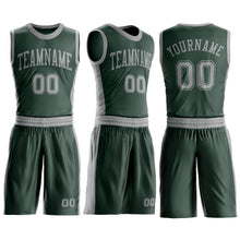 Laden Sie das Bild in den Galerie-Viewer, Custom Green Gray Round Neck Suit Basketball Jersey