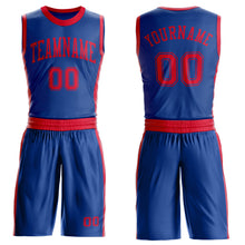 Laden Sie das Bild in den Galerie-Viewer, Custom Royal Red Round Neck Suit Basketball Jersey