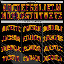 Laden Sie das Bild in den Galerie-Viewer, Custom Black Crimson Gray Gold Navy-Yellow Gradient Grid Stripe Round Neck Sublimation Basketball Suit Jersey