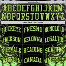 Laden Sie das Bild in den Galerie-Viewer, Custom Black Neon Green-Gray Feather Wing Boho Style Round Neck Sublimation Basketball Uniform Jersey