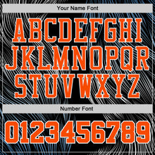 Laden Sie das Bild in den Galerie-Viewer, Custom Black Orange-White Abstract Feather Boho Style Round Neck Sublimation Basketball Uniform Jersey
