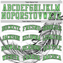 Charger l'image dans la galerie, Custom White Pea Green-Black Feather Boho Style Round Neck Sublimation Basketball Uniform Jersey