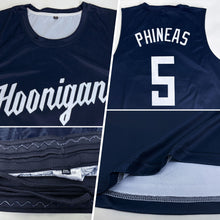 Charger l'image dans la galerie, Custom Navy White Round Neck Suit Basketball Jersey