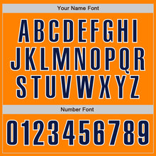 Load image into Gallery viewer, Custom Bay Orange Navy-White Authentic Baseball Jersey