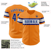 Laden Sie das Bild in den Galerie-Viewer, Custom Bay Orange Royal-White Authentic Baseball Jersey