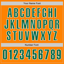 Load image into Gallery viewer, Custom Bay Orange Kelly Green-White Authentic Baseball Jersey