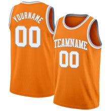 Charger l'image dans la galerie, Custom Bay Orange White-Gray Authentic Basketball Jersey