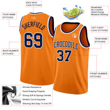 Charger l'image dans la galerie, Custom Bay Orange Navy-White Authentic Basketball Jersey