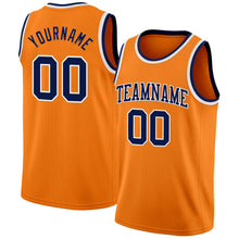 Charger l'image dans la galerie, Custom Bay Orange Navy-White Authentic Basketball Jersey
