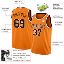 Charger l'image dans la galerie, Custom Bay Orange Brown-White Authentic Basketball Jersey