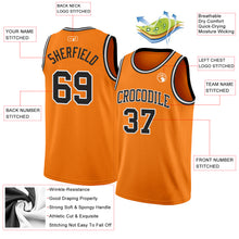 Charger l'image dans la galerie, Custom Bay Orange Black-White Authentic Basketball Jersey