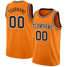 Charger l'image dans la galerie, Custom Bay Orange Black-White Authentic Basketball Jersey