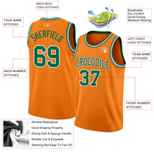 Charger l'image dans la galerie, Custom Bay Orange Kelly Green-White Authentic Basketball Jersey