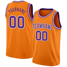 Charger l'image dans la galerie, Custom Bay Orange Purple-White Authentic Basketball Jersey