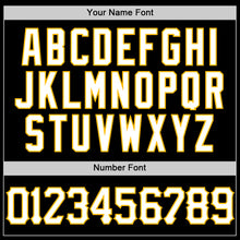 Загрузить изображение в средство просмотра галереи, Custom Black White Pinstripe Gold Authentic Sleeveless Baseball Jersey