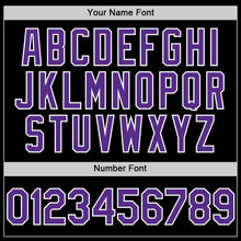 Загрузить изображение в средство просмотра галереи, Custom Black White Pinstripe Purple Authentic Sleeveless Baseball Jersey