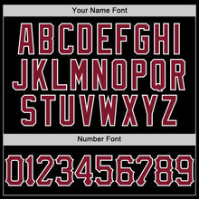 Загрузить изображение в средство просмотра галереи, Custom Black White Pinstripe Crimson Authentic Sleeveless Baseball Jersey