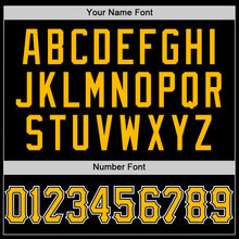 Загрузить изображение в средство просмотра галереи, Custom Black Gold Pinstripe White Authentic Sleeveless Baseball Jersey