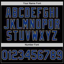 Загрузить изображение в средство просмотра галереи, Custom Black Royal Pinstripe Old Gold Authentic Sleeveless Baseball Jersey