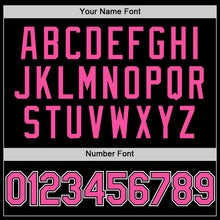 Загрузить изображение в средство просмотра галереи, Custom Black Pink Pinstripe White Authentic Sleeveless Baseball Jersey