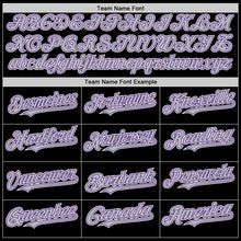 Charger l'image dans la galerie, Custom Black Gray Pinstripe Purple-White Authentic Sleeveless Baseball Jersey