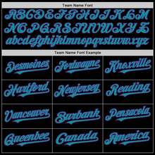 Charger l'image dans la galerie, Custom Black Teal Pinstripe Purple Authentic Sleeveless Baseball Jersey
