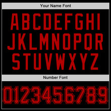 Charger l'image dans la galerie, Custom Black Red Mesh Authentic Throwback Baseball Jersey