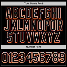 Charger l'image dans la galerie, Custom Black White-Orange Mesh Authentic Throwback Baseball Jersey