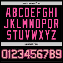 Laden Sie das Bild in den Galerie-Viewer, Custom Black Medium Pink-Pink Mesh Authentic Throwback Baseball Jersey