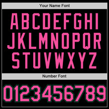 Load image into Gallery viewer, Custom Black Pink-Kelly Green Mesh Authentic Throwback Baseball Jersey