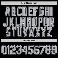 Charger l'image dans la galerie, Custom Black Gray-White Mesh Authentic Throwback Baseball Jersey