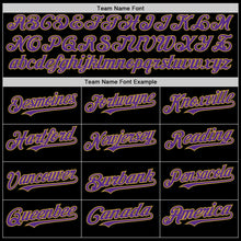 Charger l'image dans la galerie, Custom Black Purple-Old Gold Mesh Authentic Throwback Baseball Jersey