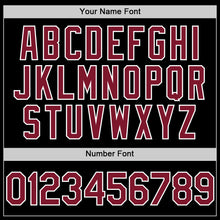 Charger l'image dans la galerie, Custom Black Crimson-White Mesh Authentic Throwback Baseball Jersey