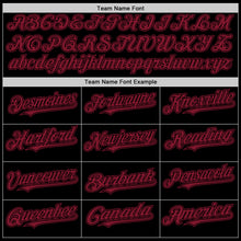 Charger l'image dans la galerie, Custom Black Crimson Mesh Authentic Throwback Baseball Jersey