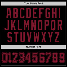 Charger l'image dans la galerie, Custom Black Crimson Mesh Authentic Throwback Baseball Jersey