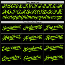 Charger l'image dans la galerie, Custom Black Neon Green Mesh Authentic Throwback Baseball Jersey